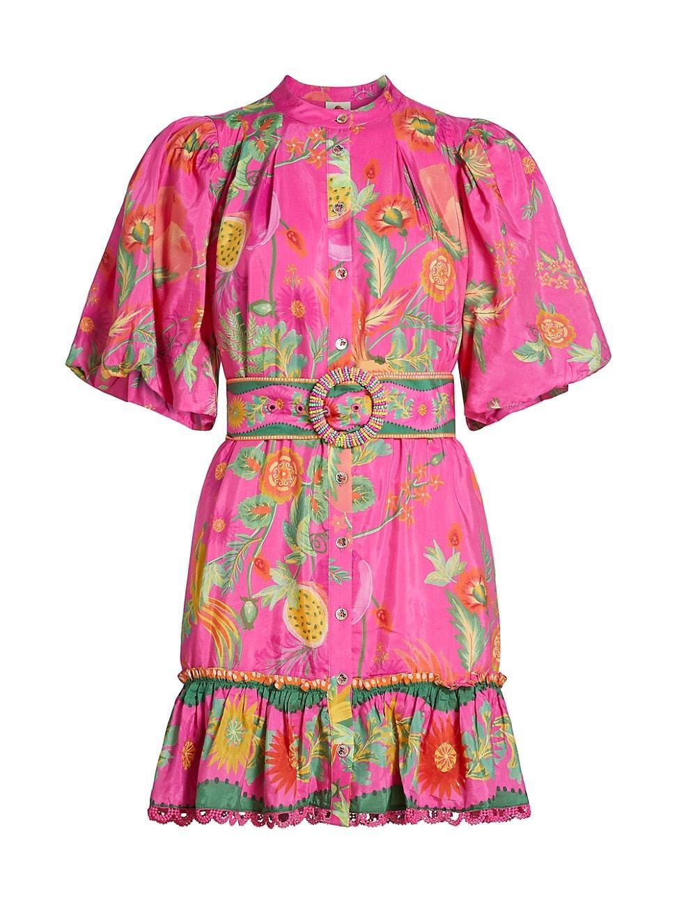 Womens Fruit Garden Belted Minidress Product Image