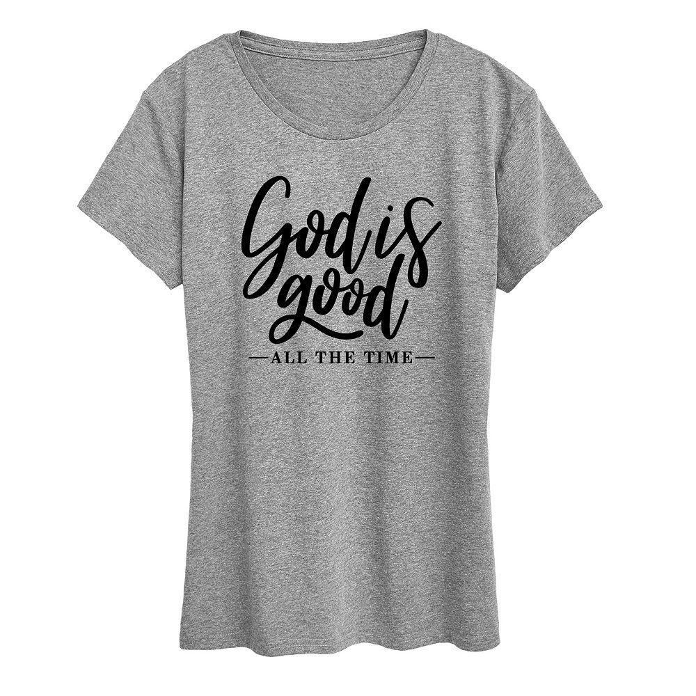 Women's God Is Good All The Time Graphic Tee, Girl's, Size: Medium, Gray Product Image