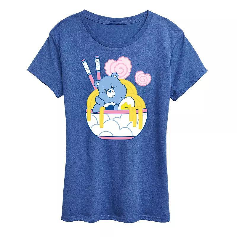 Womens Care Bears Grumpy Ramen Bowl Graphic Tee Heather Grey Product Image