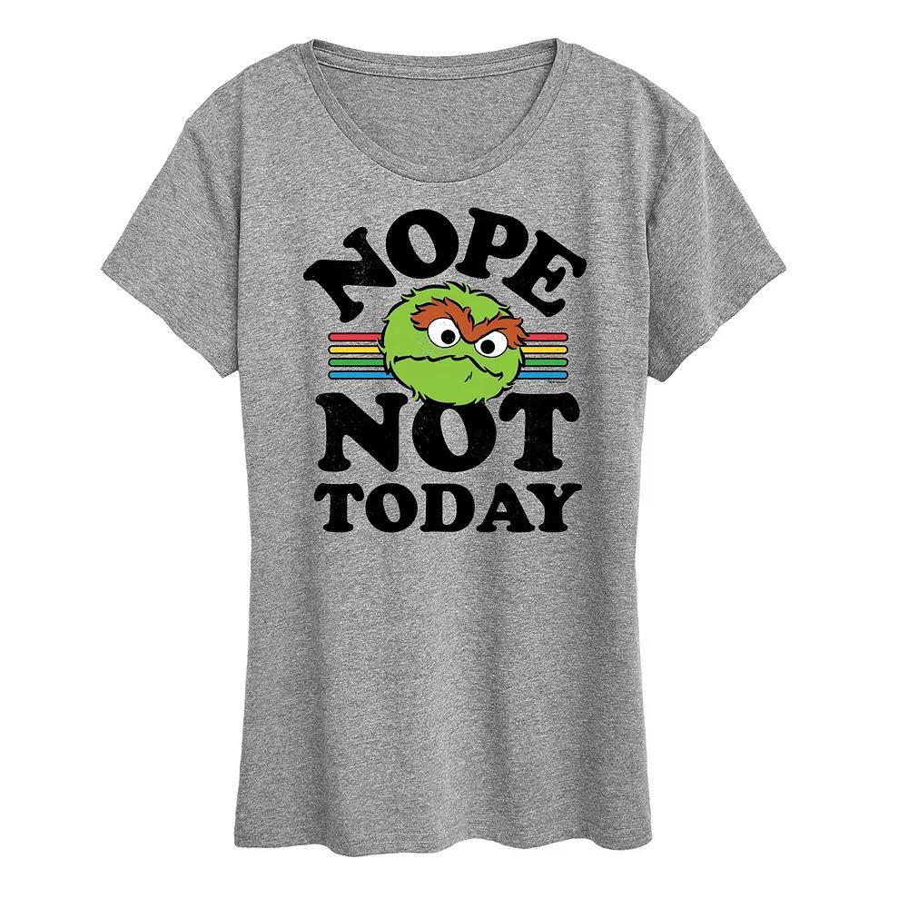 Women's Sesame Street Nope Not Today Graphic Tee, Size: Medium, White Product Image