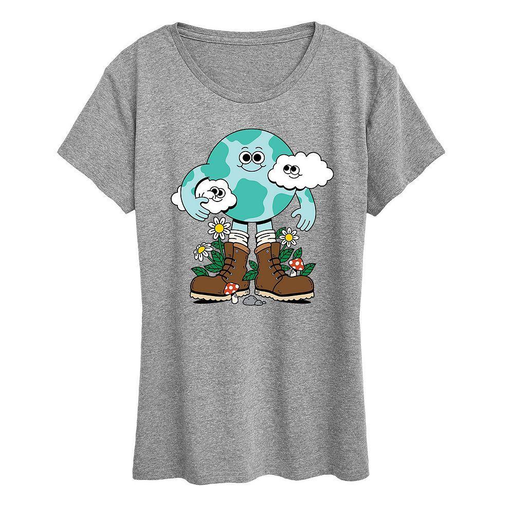 Women's Planet Earth Character Graphic Tees, Girl's,  Product Image