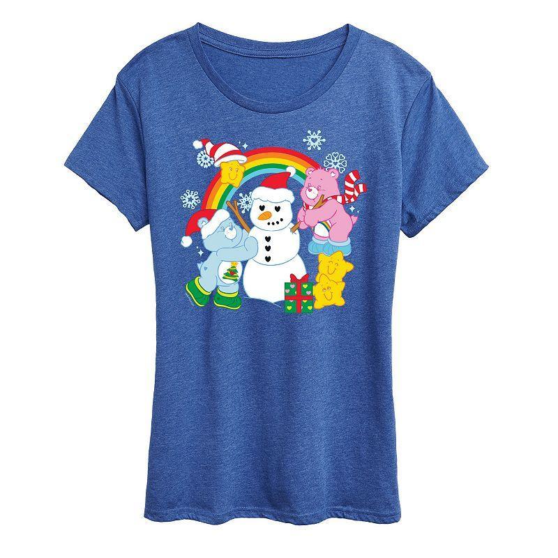 Womens Care Bears Snowman Graphic Tee, Girls Heather Grey Product Image