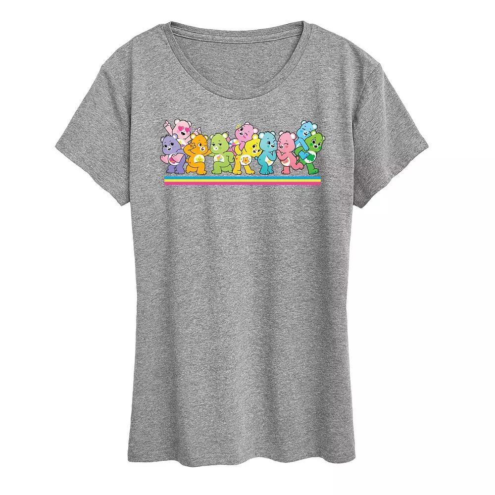 Women's Care Bears Care Lineup Graphic Tee, Girl's, Size: Small, Grey Gray Product Image