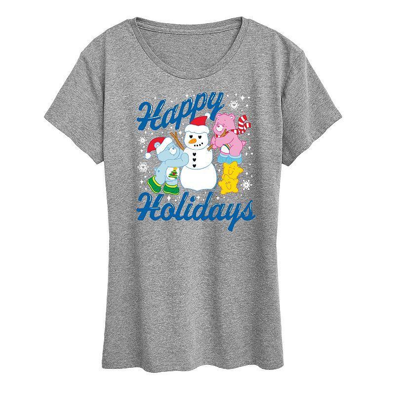 Women's Care Bears Happy Holidays Graphic Tee, Girl's, Size: Small, Heather Grey Product Image