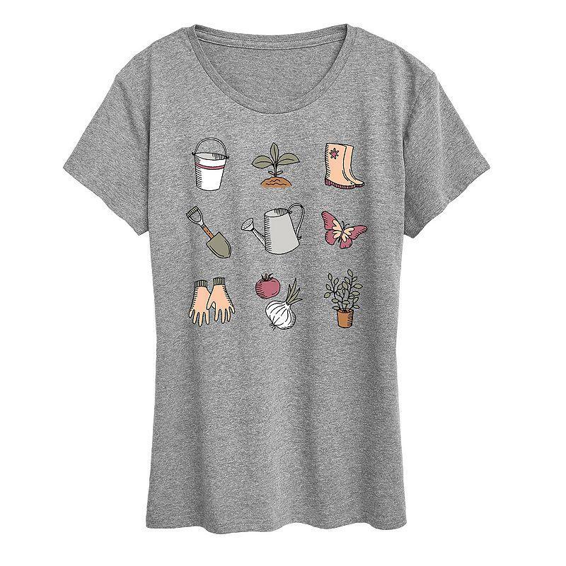 Women's Gardening Grid Graphic Tee,  Product Image