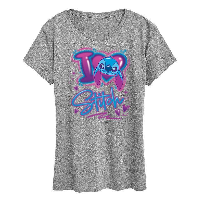 Disney's Lilo & Stitch Women's I Love Stitch Graphic Tee, Size: Small, White Product Image