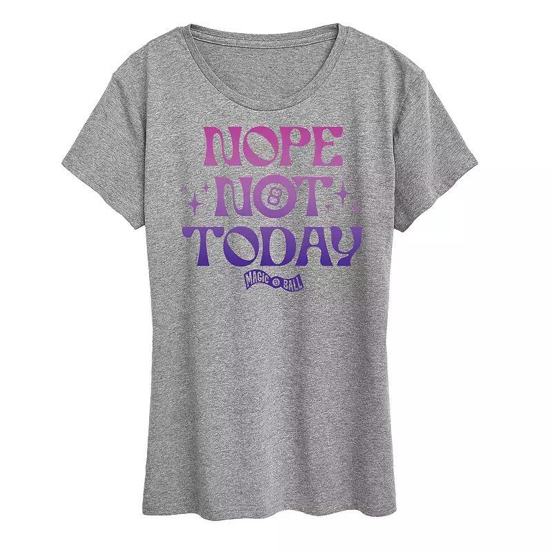 Women's Magic 8 Ball Nope Not Today Graphic Tee, Size: Large, Blue Product Image