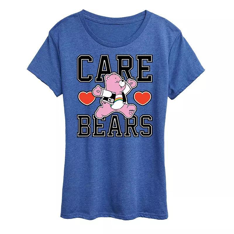 Women's Care Bears Varsity Graphic Tee, Size: Large, Grey Gray Product Image