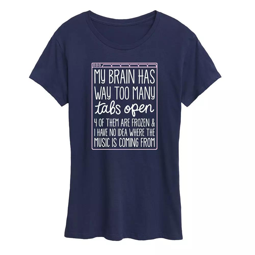 Women's Too Many Tabs Open Graphic Tee, Girl's,  Product Image