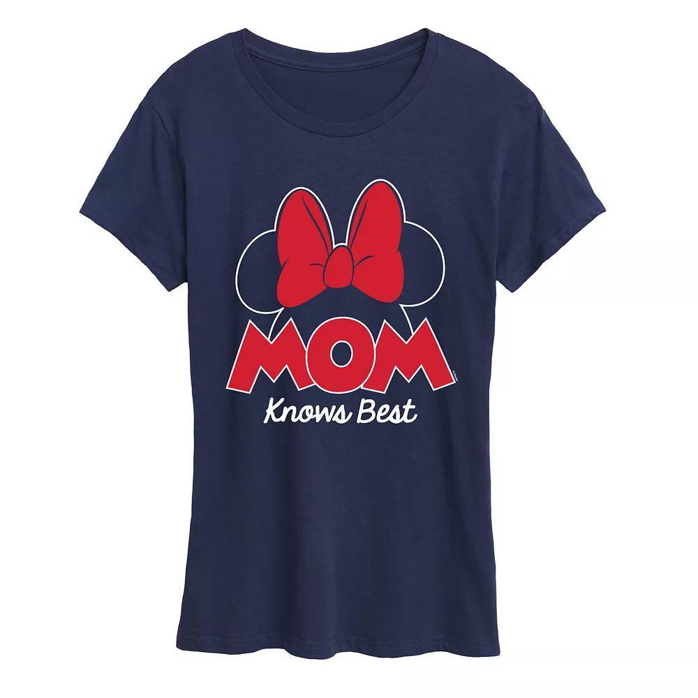 Disney's Minnie Mouse Women's Mom Knows Best Graphic Tee,  Product Image