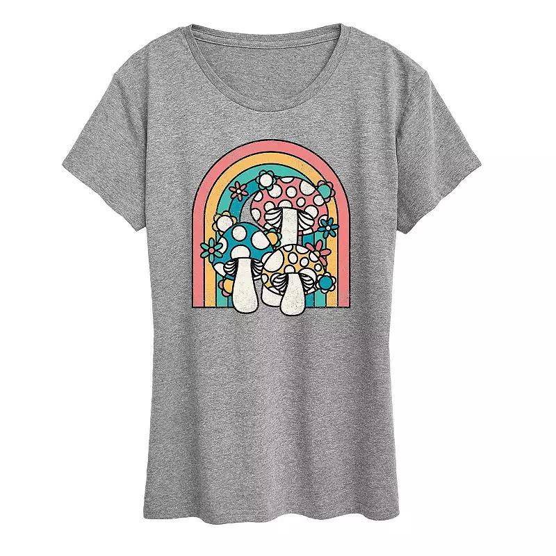 Disney's Mickey Mouse Women's Mickey and Minnie Winter Wishes Graphic Tee, Girl's, Size: Large, Grey Gray Product Image