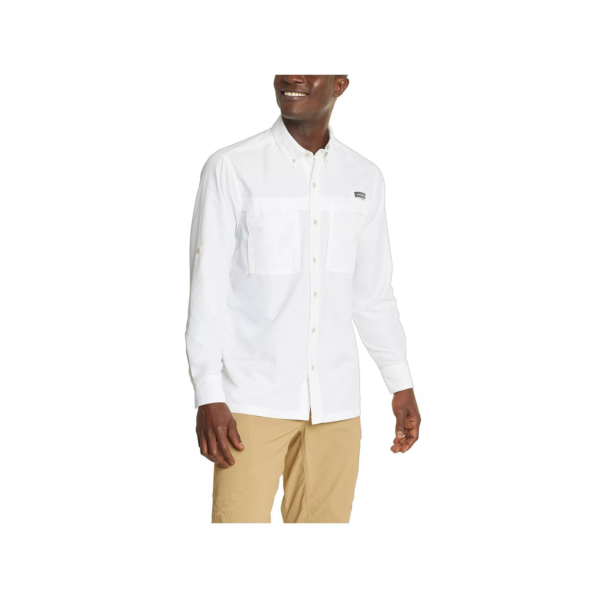 Big & Tall Eddie Bauer Ripstop Guide Long Sleeve Button Down Shirt, Men's,  Product Image