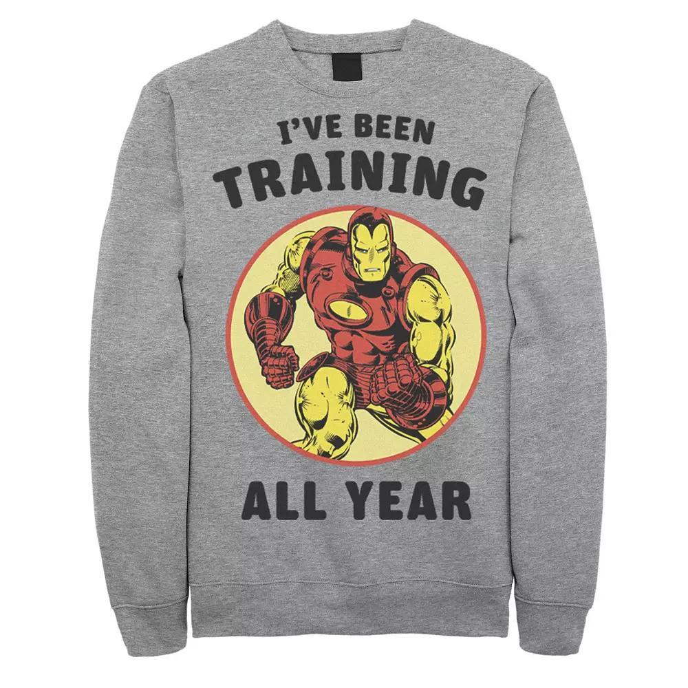 Men's Iron Man Training Sweatshirt, Size: XXL, Athletic Grey Product Image