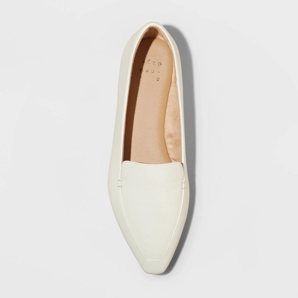 Womens Hayes Loafer Flats with Memory Foam Insole - A New Day Cream 6 Product Image