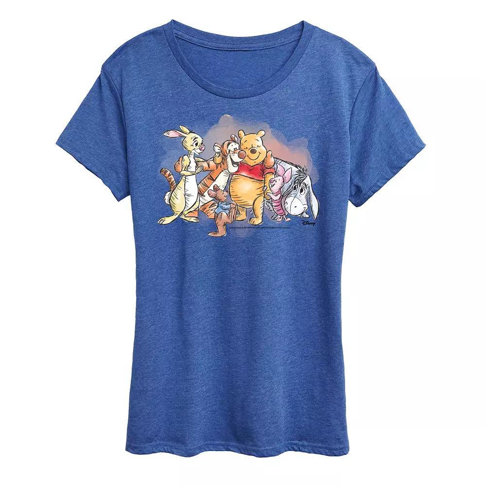 Disney's Winnie The Pooh Women's Watercolor Graphic Tee,  Product Image