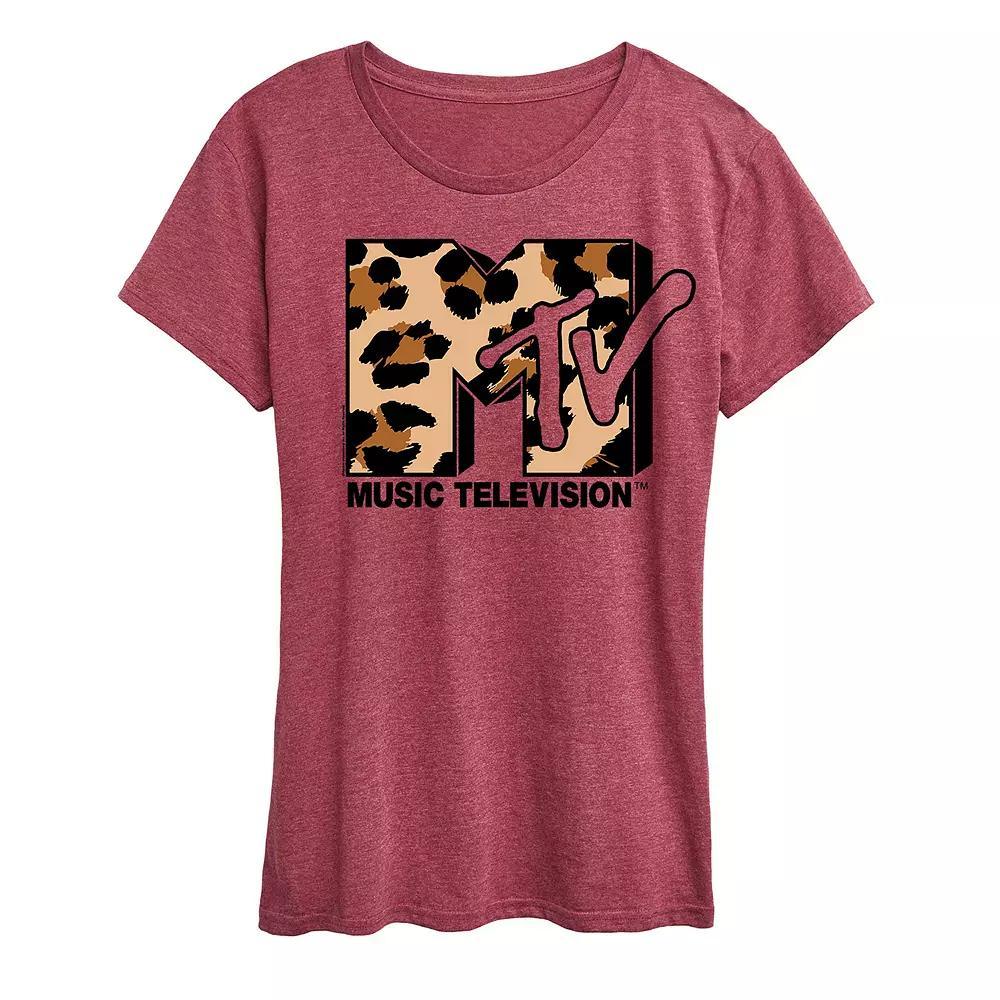 Women's MTV Leopard Art Graphic Tee,  Product Image