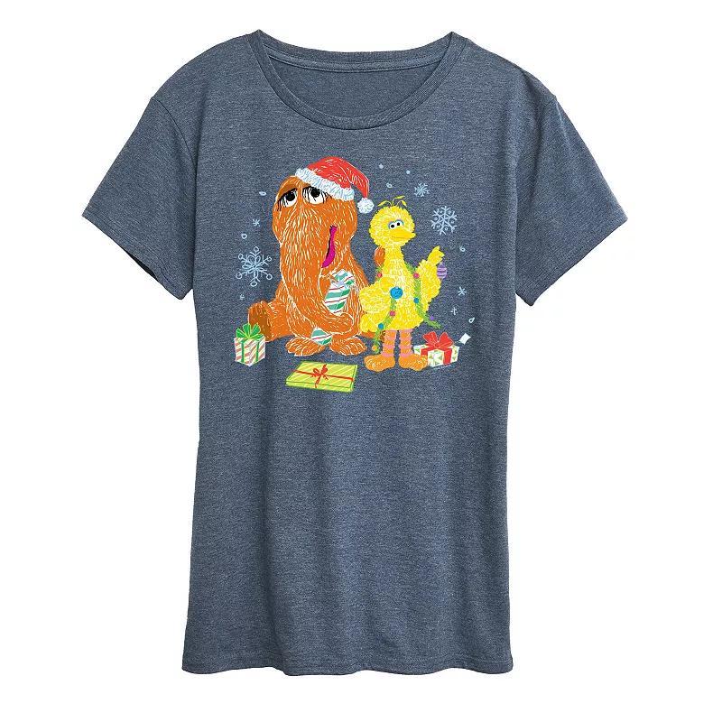 Women's Sesame Street Presents Graphic Tee, Girl's, Size: Medium, Grey Blue Product Image