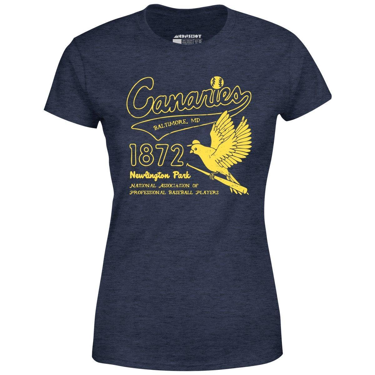 Baltimore Canaries - Maryland - Vintage Defunct Baseball Teams - Women's T-Shirt Female Product Image