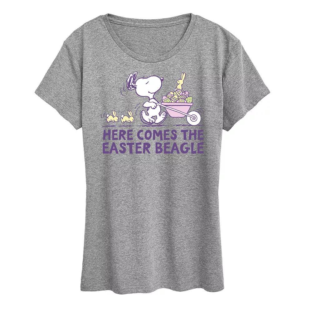 Women's Peanuts Snoopy Easter Beagle Graphic Tee,  Product Image