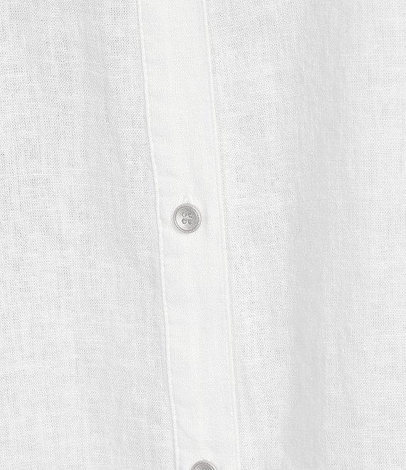 Westbound Plus Size 3/4 Roll-Tab Sleeve Point Collar Y-Neck Button Front Shirt Product Image