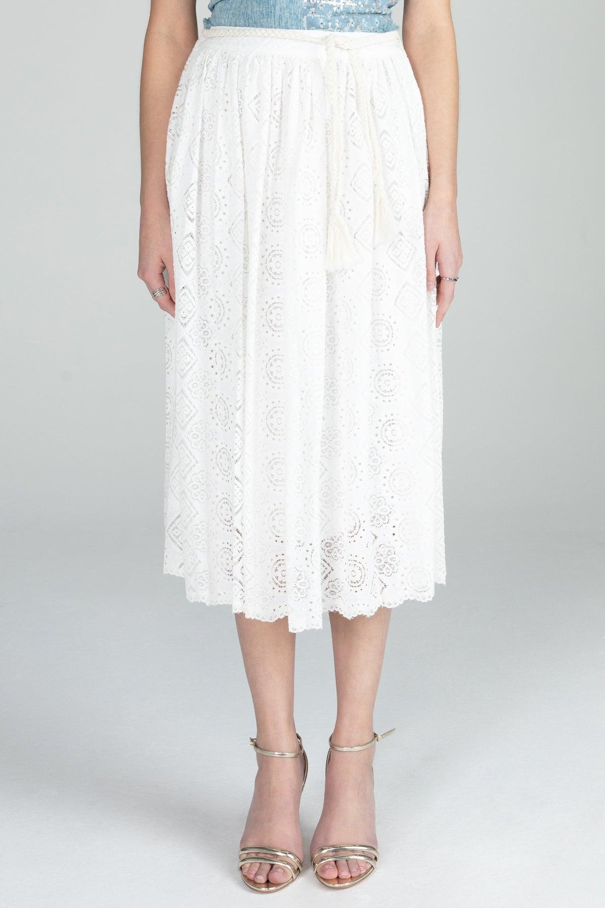 Midi Lace Skirt Product Image