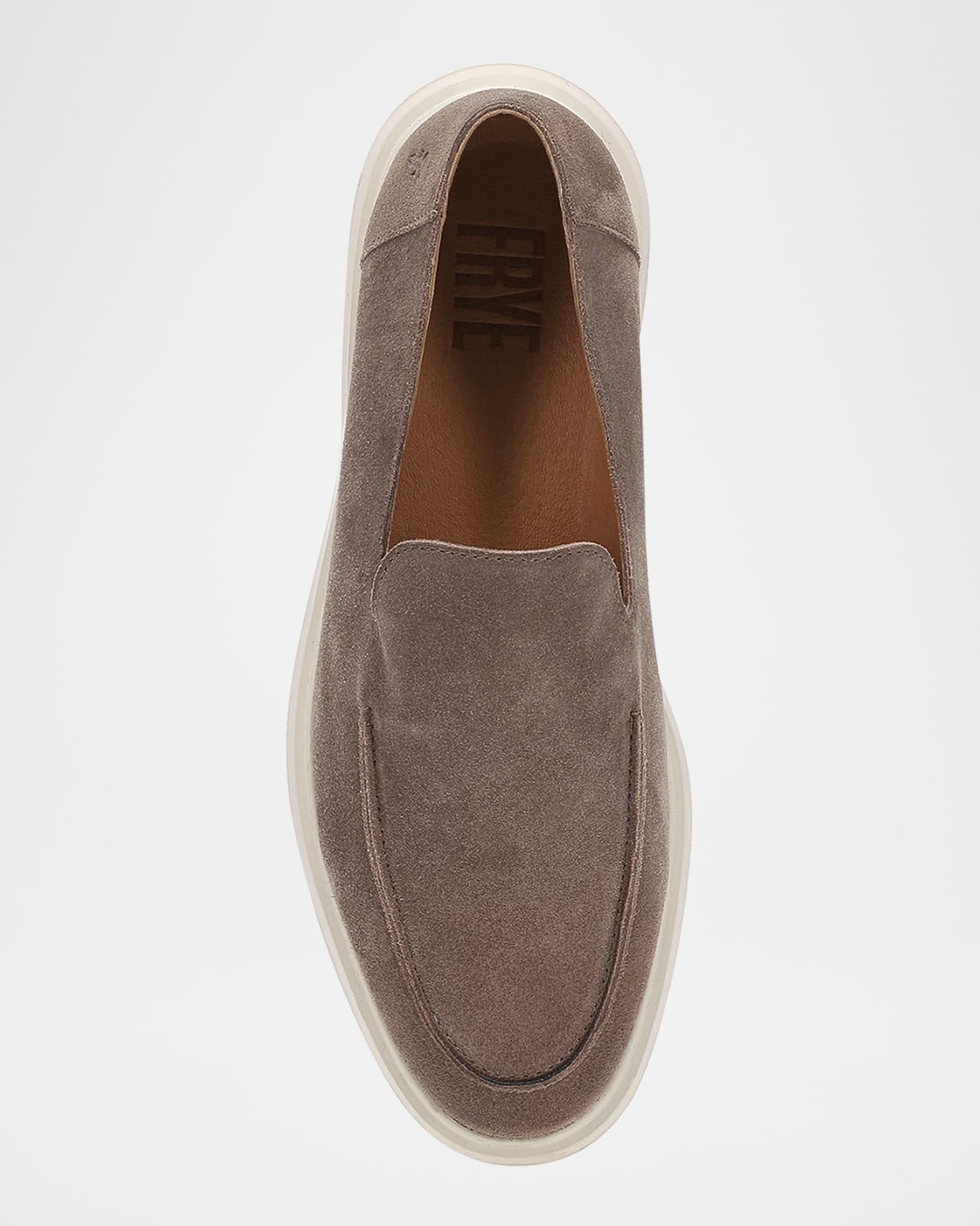Flaneur Curly Shearling-Lined Suede Loafers Product Image