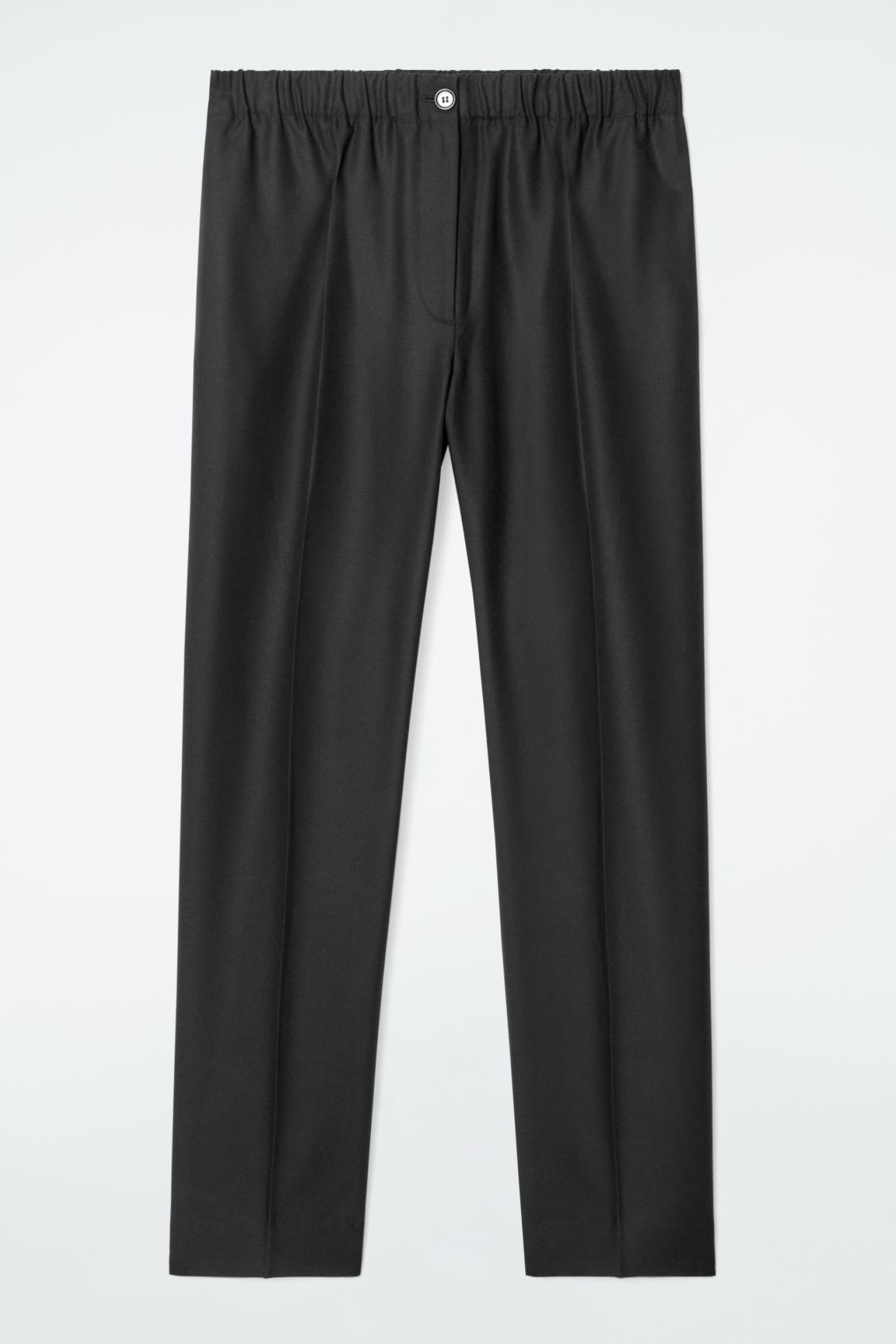 ELASTICATED STRAIGHT-LEG PANTS Product Image