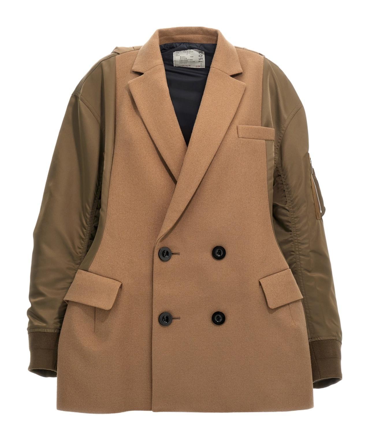 SACAI Long-sleeved Coat In Multicolour Product Image