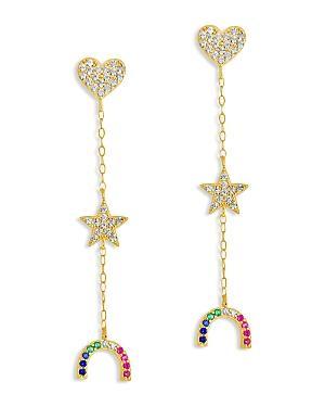 Sterling Forever Faj Rainbow Drop Earrings Product Image