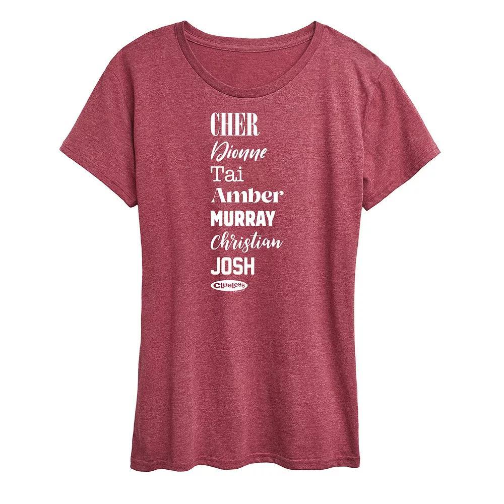 Women's Clueless Name Stack Graphic Tee, Girl's,  Product Image