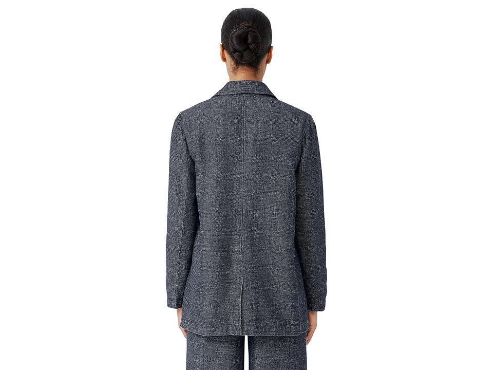 Eileen Fisher Petite Long Blazer (Denim) Women's Clothing Product Image