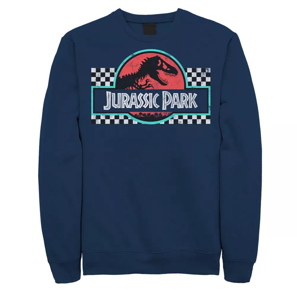 Men's Jurassic Park Retro Colors Checkered Logo Sweatshirt,  Product Image