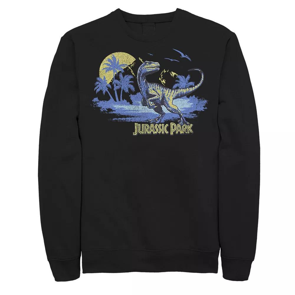 Men's Jurassic Park Raptor Distressed Portrait Sweatshirt,  Product Image