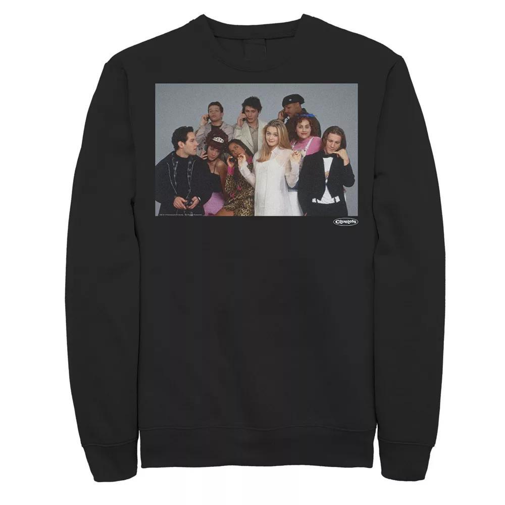 Men's Clueless Cast Funny Group Shot Fleece, Size: 3XL, Black Product Image