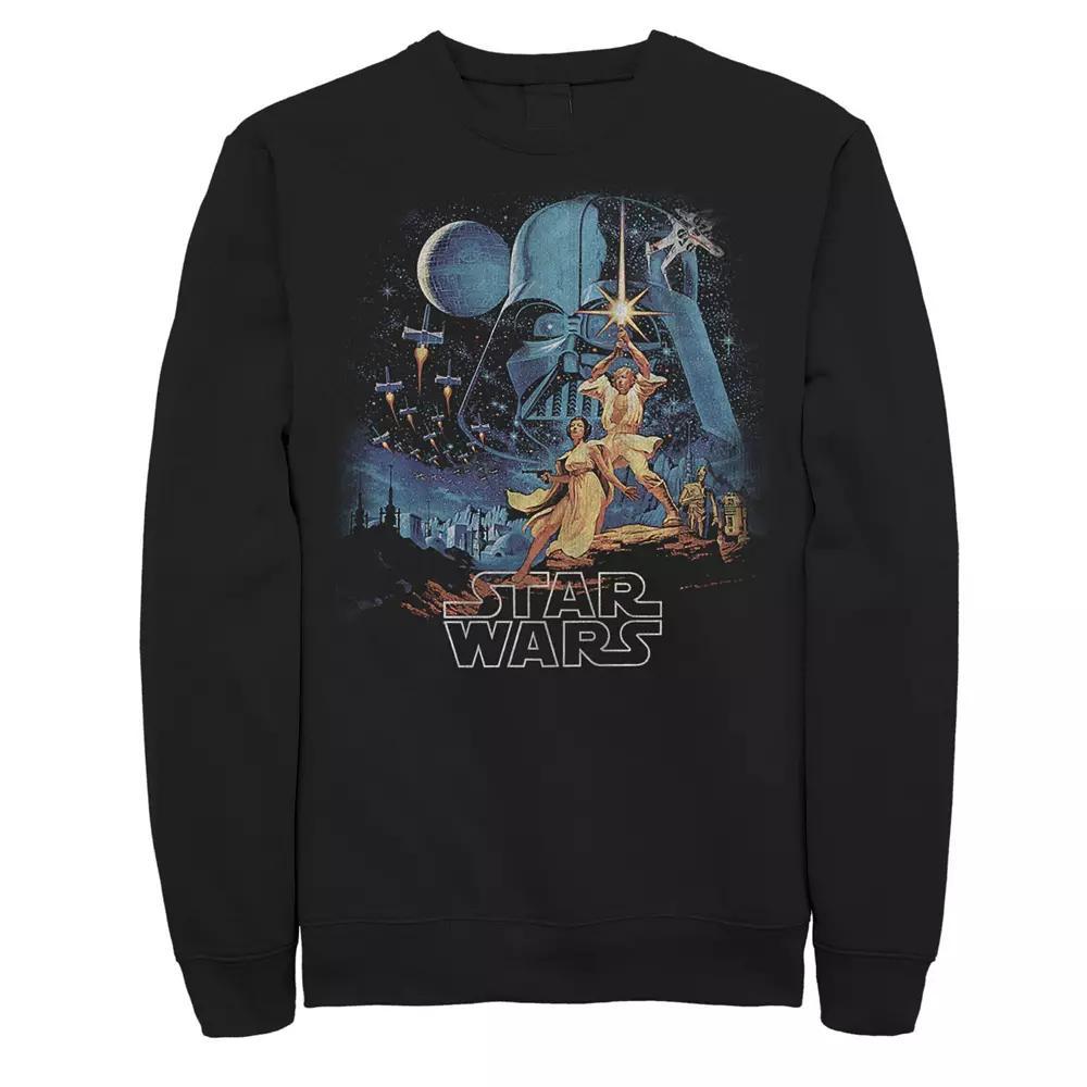 Disney's Star Wars Men's Luke And Leia Action Poster Fleece, Size: 5XL, Black Product Image