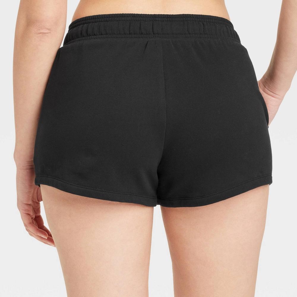 Womens Fleece Shorts - Auden Black L Product Image