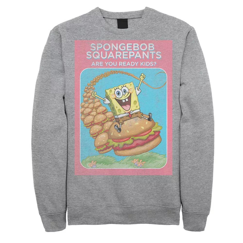 Men's SpongeBob SquarePants Are You Ready Kids Vintage Poster Sweatshirt,  Product Image