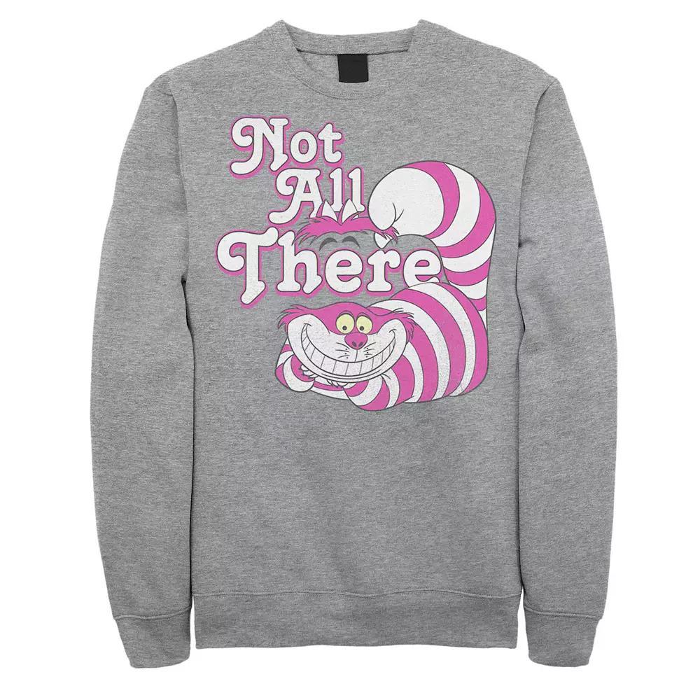 Disney's Alice In Wonderland Cheshire Cat Men's Not All There Sweatshirt, Size: Large, Athletic Grey Product Image