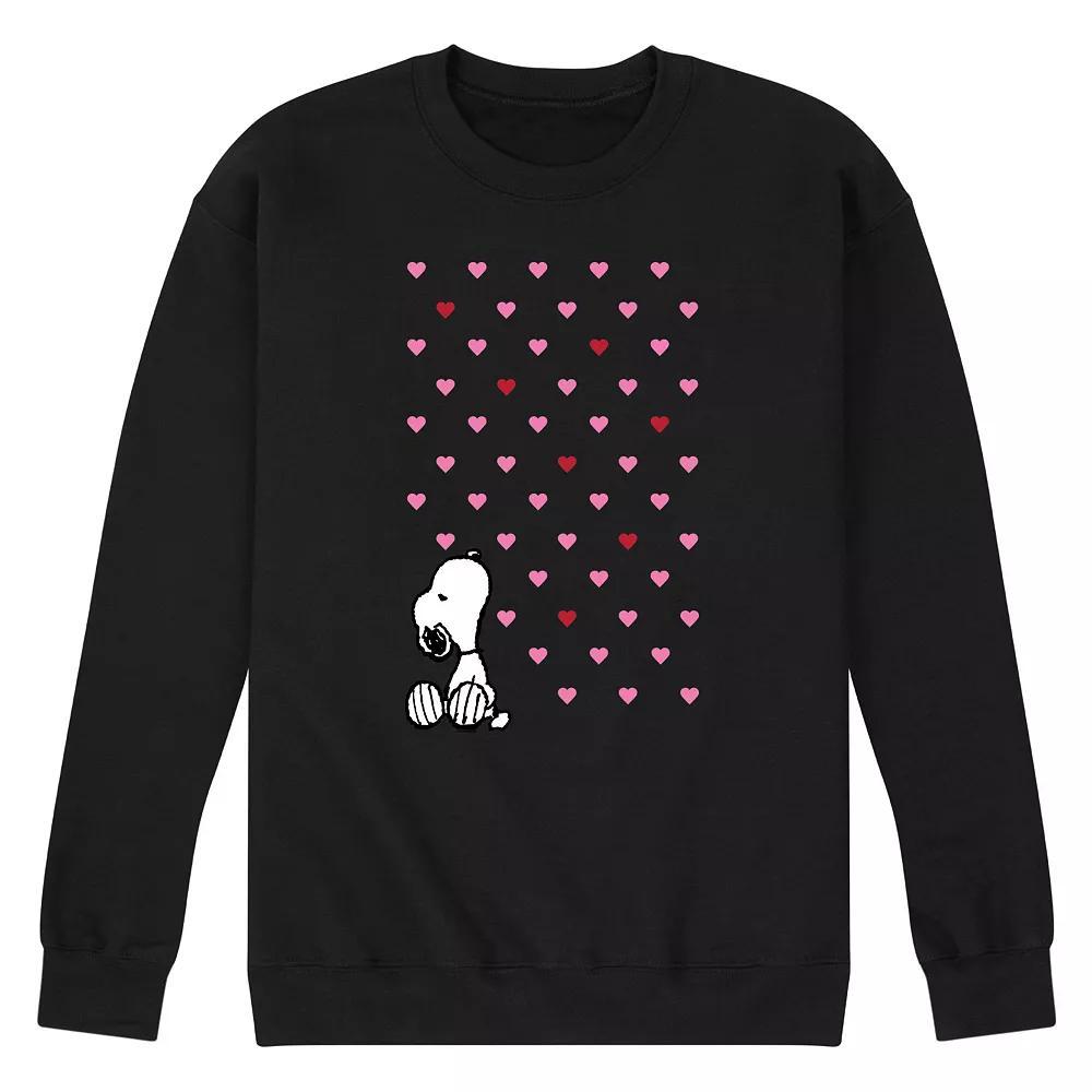 Men's Peanuts Snoopy Hearts Graphic Sweatshirt,  Product Image
