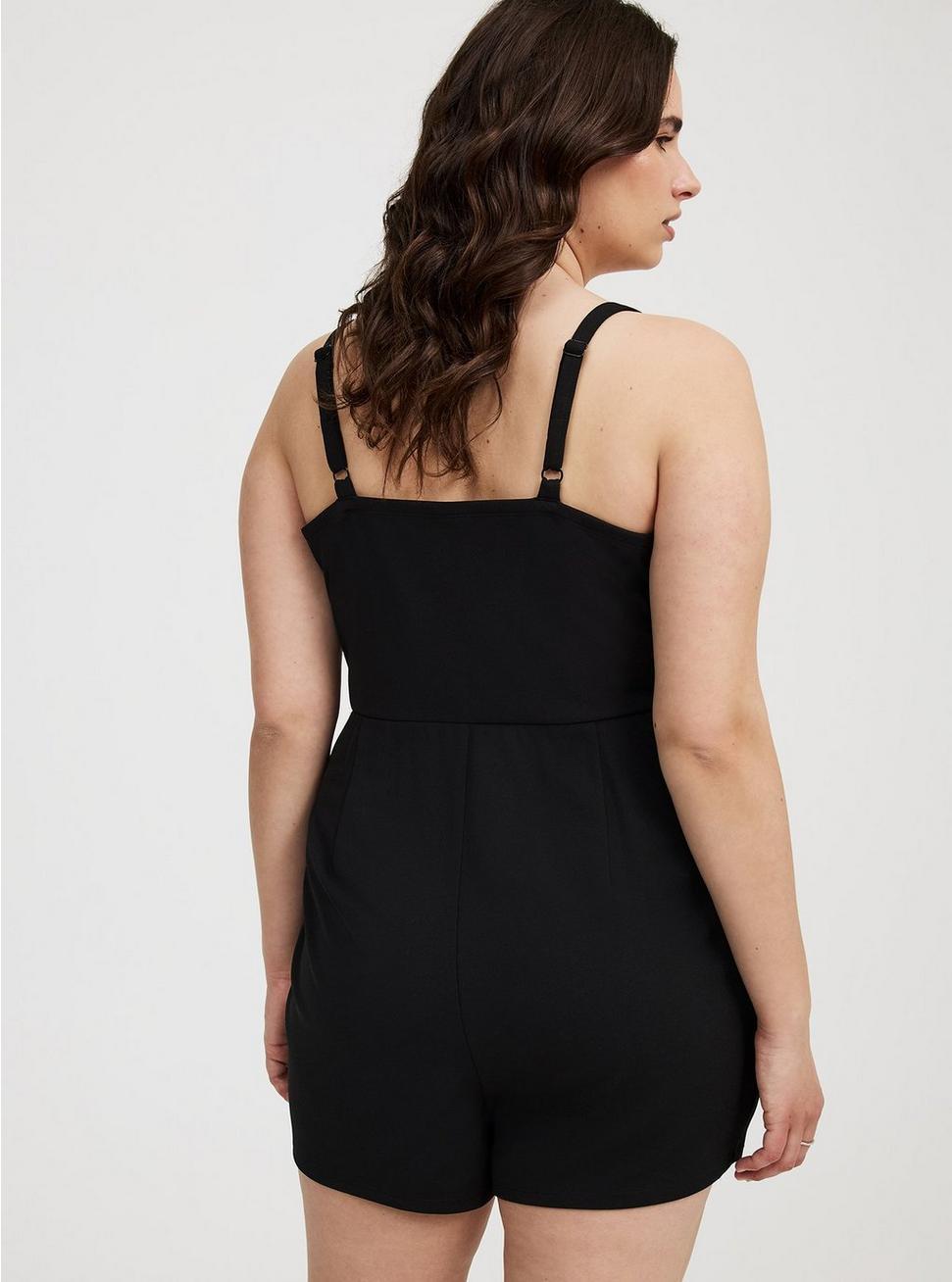 Sweetheart-Neck Wrap-Front Romper Product Image