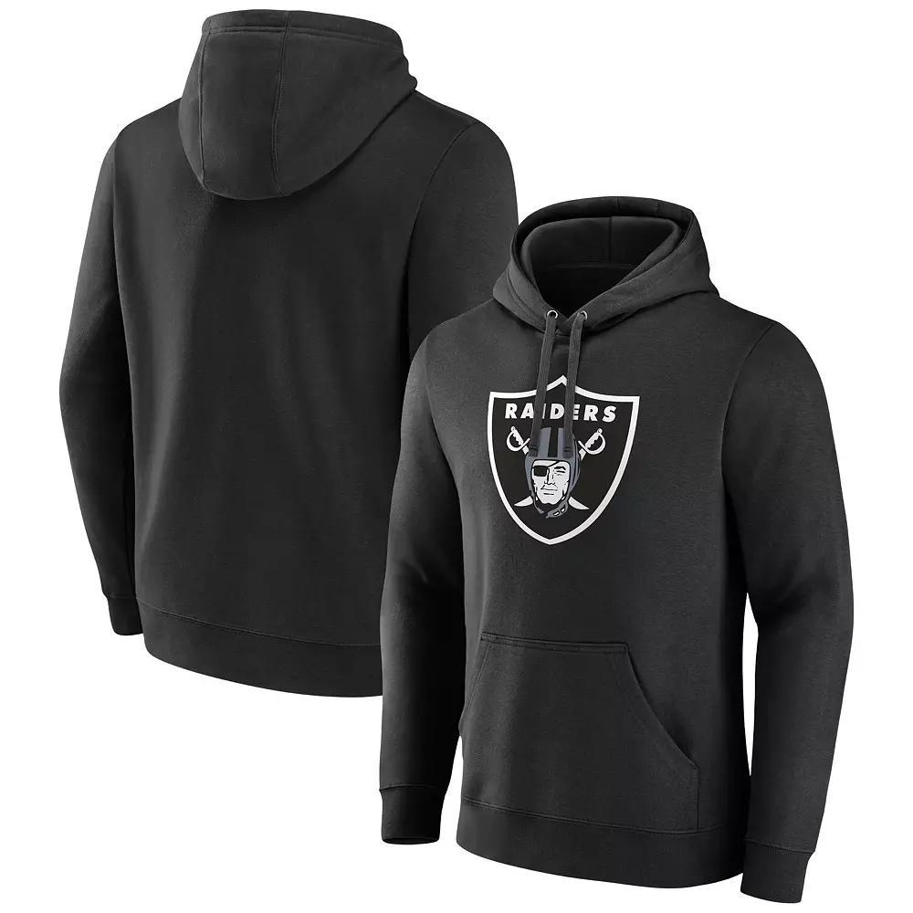Men's Fanatics Black Las Vegas Raiders Primary Logo Fleece Pullover Hoodie,  Product Image