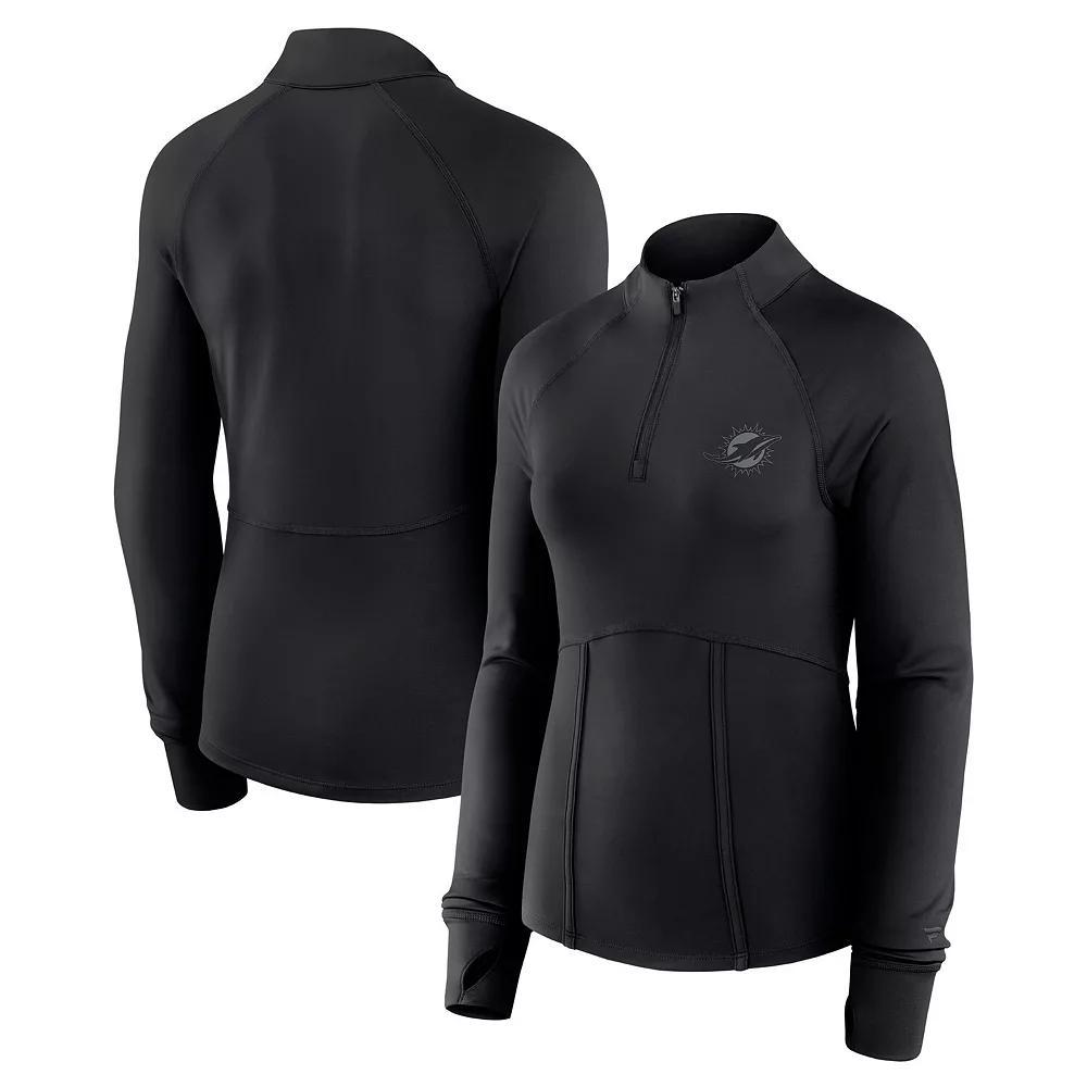 Women's Fanatics Black Miami Dolphins Elements Quarter-Zip Jacket,  Product Image