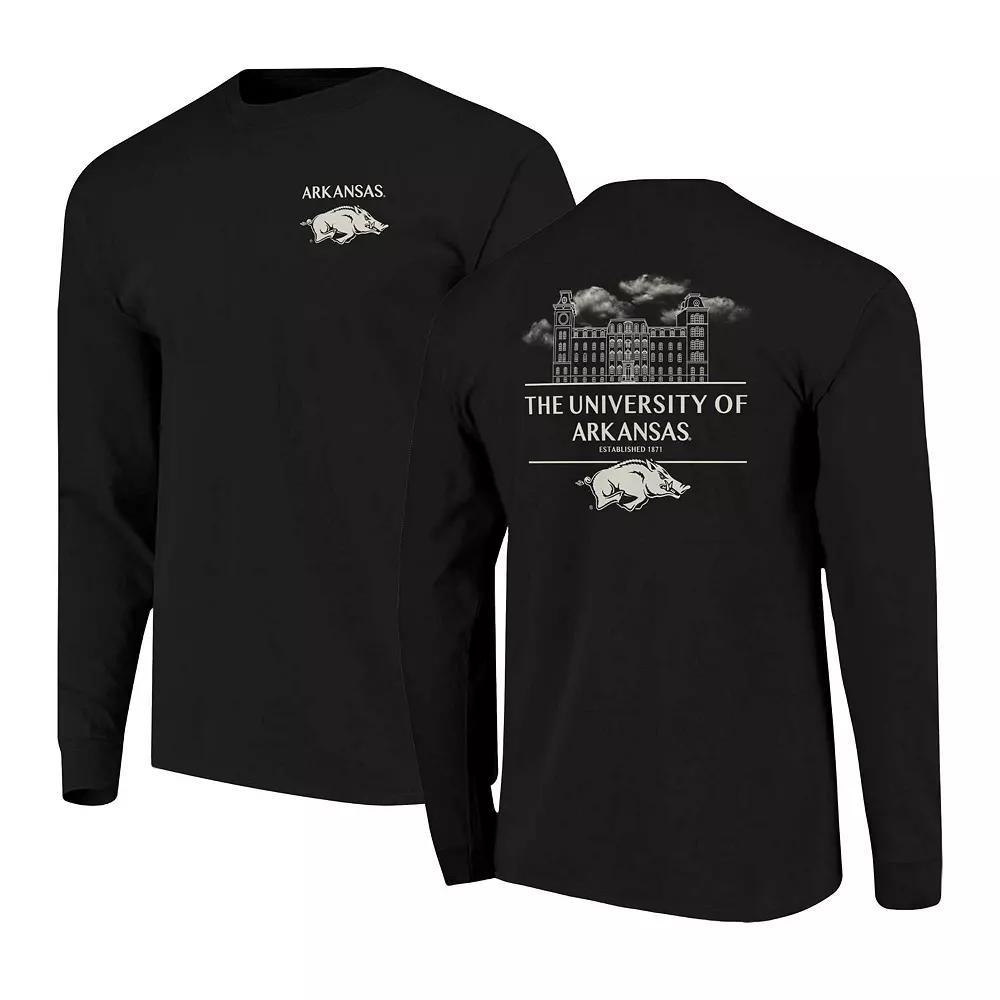 Men's Black Arkansas Razorbacks Comfort Colors Campus Nights Long Sleeve T-Shirt,  Product Image