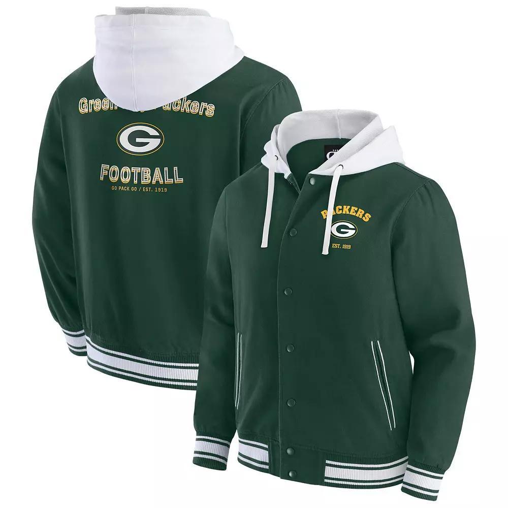 Men's Darius Rucker Collection by Fanatics Green Green Bay Packers Full-Snap Hoodie Jacket,  Product Image