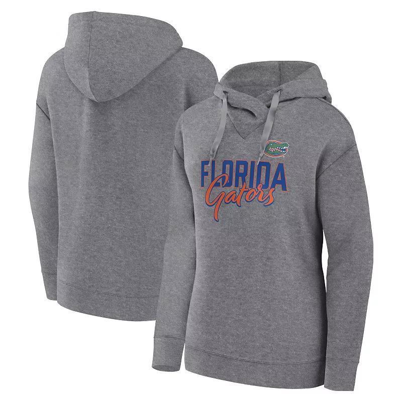 Women's Fanatics Branded Heather Gray Oakland Athletics Script Favorite Pullover Hoodie, Size: Medium, Grey Product Image