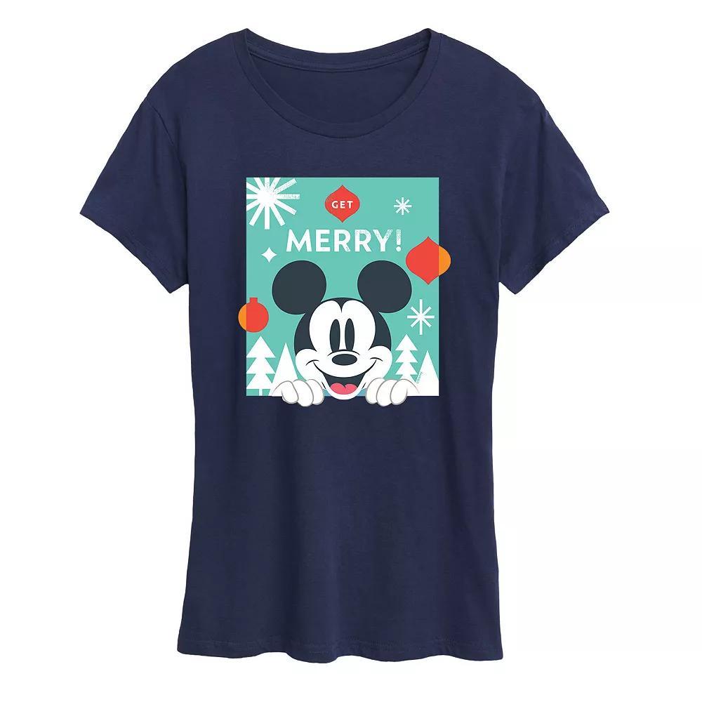 Disney's Mickey Mouse Women's Get Merry Graphic Tee, Girl's,  Product Image