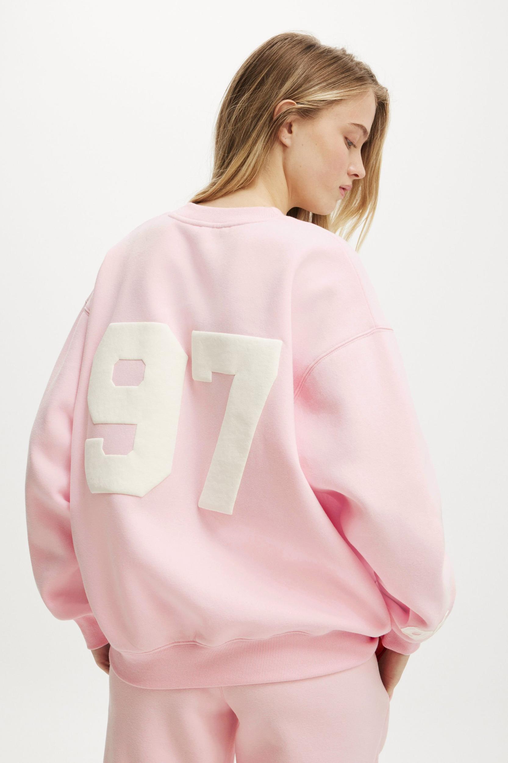 Plush Graphic Crew Sweatshirt Product Image