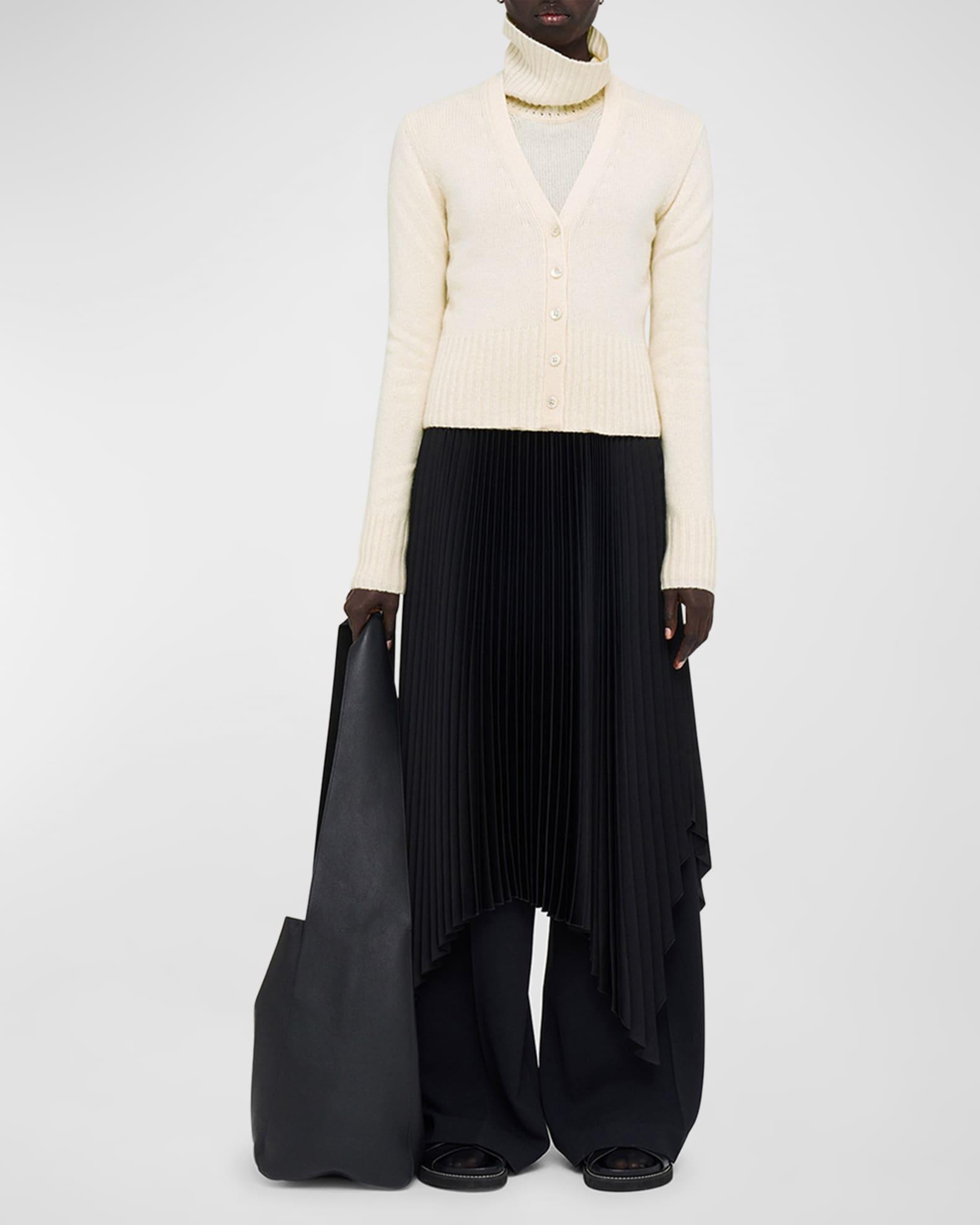 Cashmere Button-Down V-Neck Cardigan Product Image