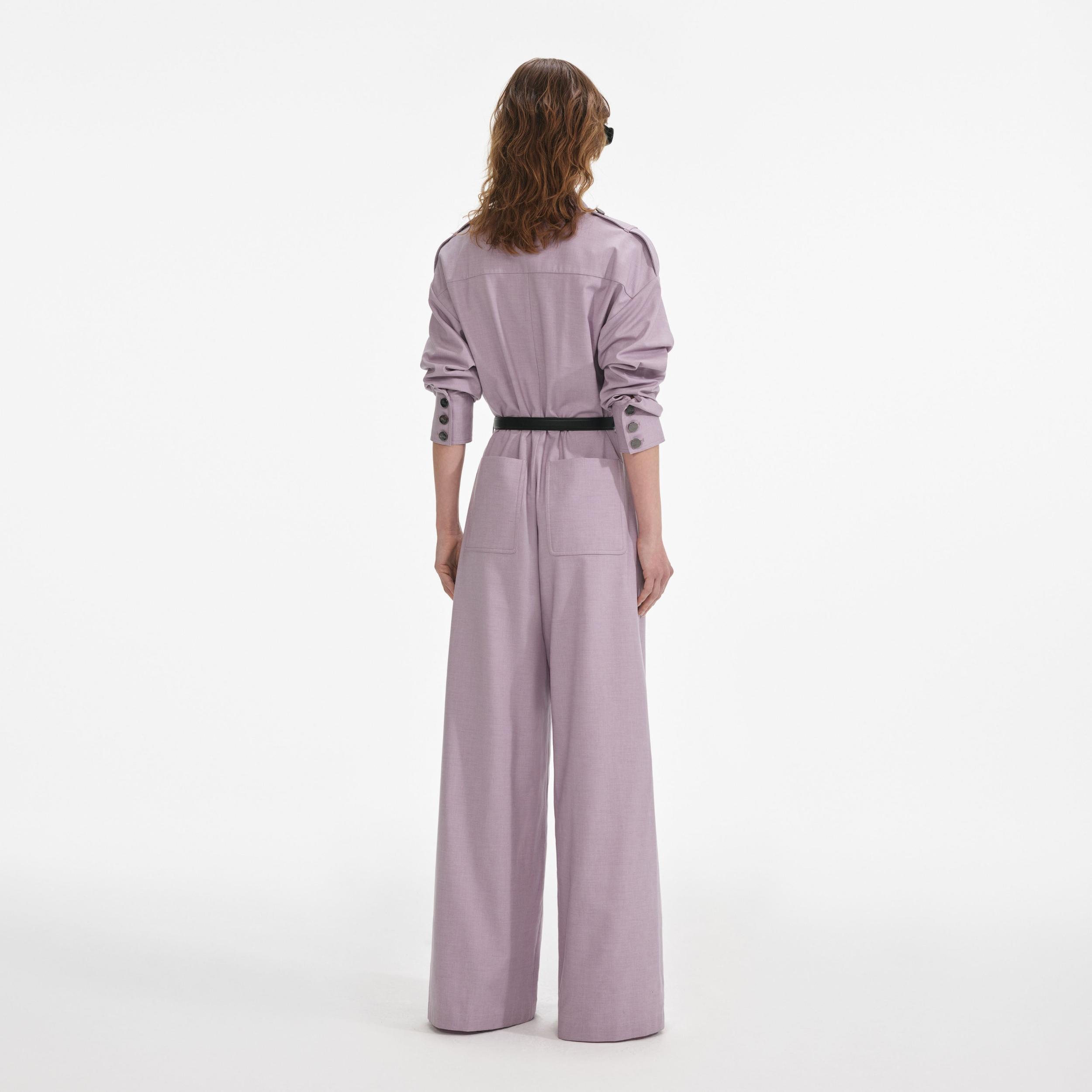 Lilac Twill Jumpsuit Product Image
