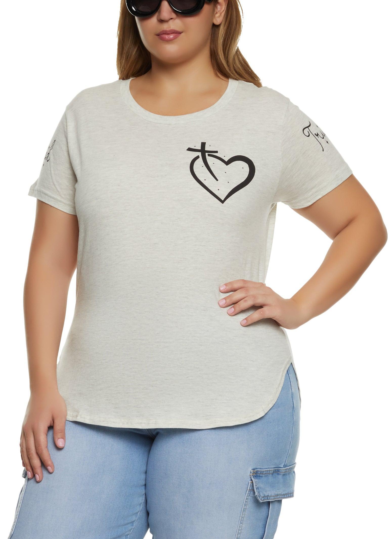 Womens Plus Size Trust God Graphic T Shirt Product Image